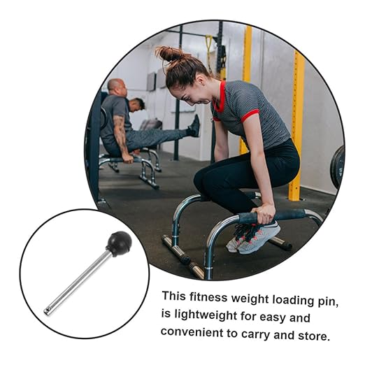 2Pcs Weight Stack Pin for Fitness Equipment Sturdy Steel Ball Head Loading Pins Gym Weight Machine Attachment for Strength Training and