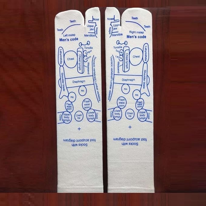 White Reflexology Socks Set,Reflexology Socks with Trigger Point Massage Tool, Acupoint Socks Set, Massage Tools and Equipment
