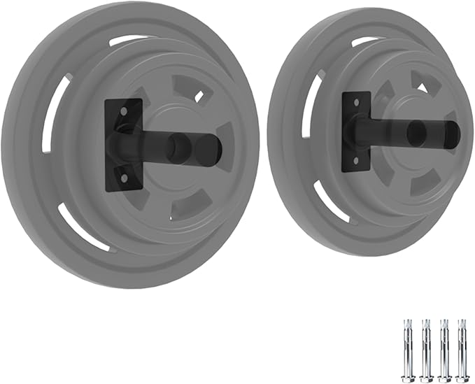 Wall Mounted Weight Plate Holder,Weight Plate Rack for for All Size Bumper Plates, Max Weight Capacity 300 Lb, Home Gym Organizer