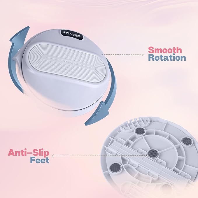 Ab Twister Board, Waist Twister Machine with Counter & Resistance Bands, Adjustable Foot Spacing Waist Twisting Disc for Slimming, Toning and Fitness, Core & Ab Workout Disc