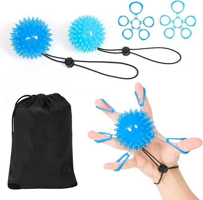 Finger Strengthener, Therapy Hand Ball,Finger Exerciser Ball, Finger Stretching and Rehabilitation Training for The Elderly