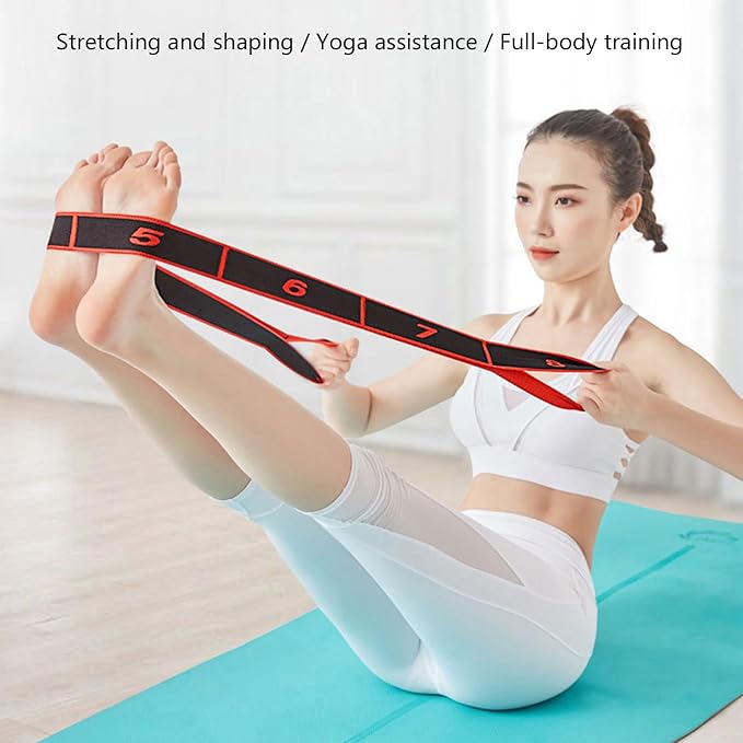 Elastic Stretching Strap Fitness Band Pilates Stretch Band Stretch Resistance Elastic Exercise Resistance Fitness Strap Yoga
