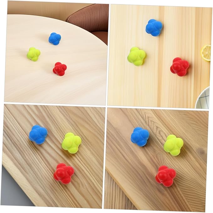 Toyvian 6pcs Reaction Speed Training Balls Enhance Hand Eye Coordination and Reflexes for Sports and Fitness and Elastic Reaction Balls for Kids and Adults