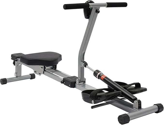 Rowing Machine, Professional Compact Rowing Machine with 12 Levels of Resistance, 3 Adjustable Height and LED Meter, Foldable Hydraulic Rower for Home and Gym Use, Sports Fields
