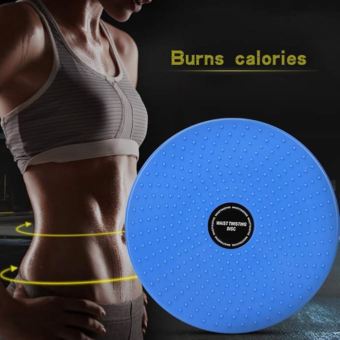 Twisting Waist Disc, Body Shaping Twisting Waist Machine Rotating Board Female Twister Exercise Sports Equipment Aerobic Exercise Foot Massage (Blue)