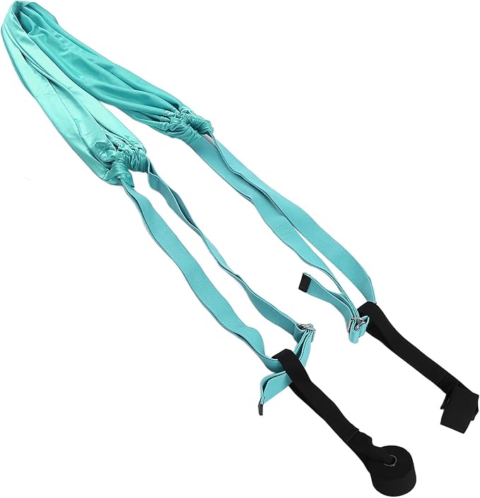 Premium Aerial Hammock Yoga Swing Kit Yoga Hammock Handstand Split Leg Stretchable Training Portable Elastic Aerial Hammock for Home Sky Blue(Light Blue)