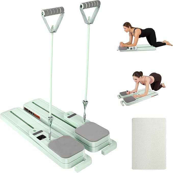Pilates Board for Women Men - Home Fitness Equipment, Fat Loss and Body Shaping, Core Training, Portable Pilates Kit, Multi-Purpose Resistance Kit