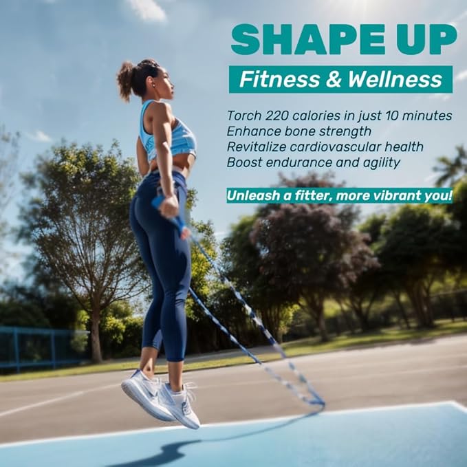 Experience Smooth and Adjustable Jumping with the IDOU Beaded Jump Rope - Unbreakable Handles, Tangle-Free Rotation, and Customizable Length. The Ultimate Fitness Companion!