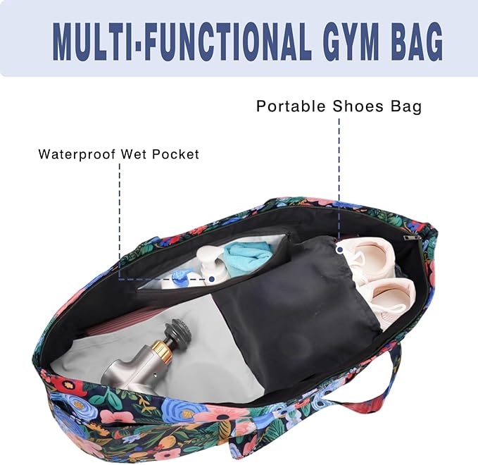 Yoga Mat Bag Yoga Mat Carrier with Shoes Compartment & Wet Pocket Pilates Bag with Zipper Pockets & Yoga Mat Holder Strap Yoga Bags and Carriers Fits All Your Stuff