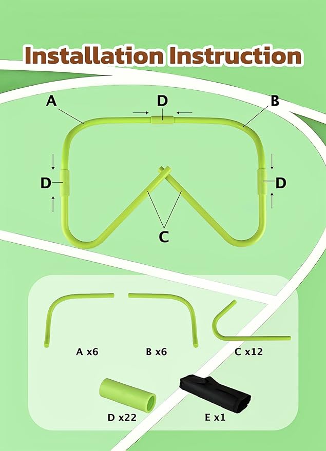 Agility Speed Hurdles Upgraded Training Hurdles Adjustable Height,Ultra Durable All-in-One Speed Hurdles with Carrying Handle, 6 Pack
