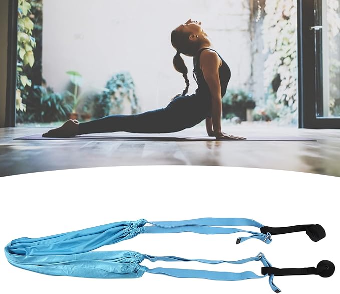Premium Aerial Hammock Yoga Swing Kit Yoga Hammock Handstand Split Leg Stretchable Training Portable Elastic Aerial Hammock for Home Sky Blue(Blue)