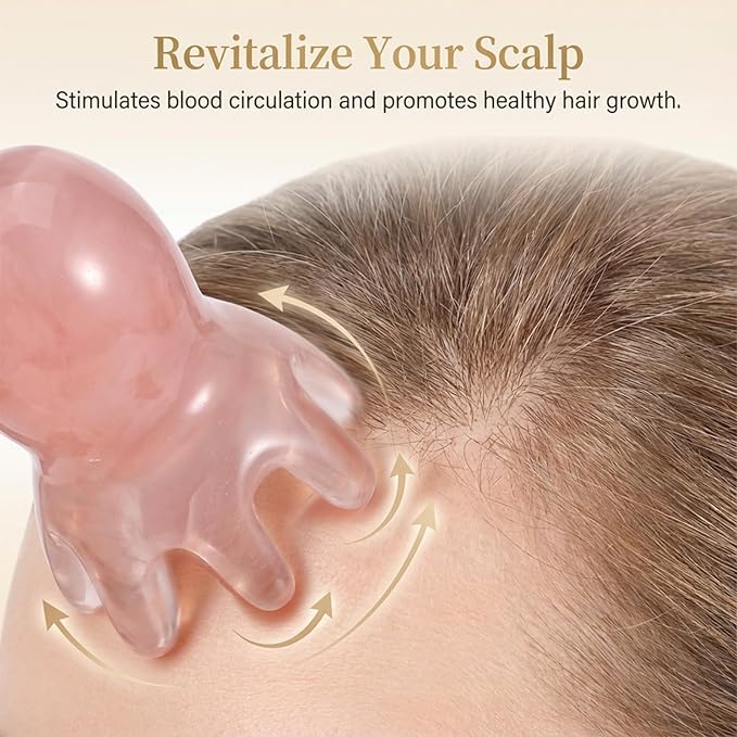 Scalp Massager Tool 3PCS Head Massager-Tools Scalp Massager & Scraper for Deep Relaxation Manual Acupressure Tool