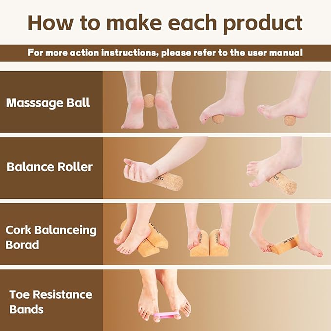 Cork Yoga Balance Board with Blocks and Resistance Bands, Non-Slip Yoga Balance Trainer for Pilates, Fitness, Stability, Core Strength and Flexibility Training for Home and Studio