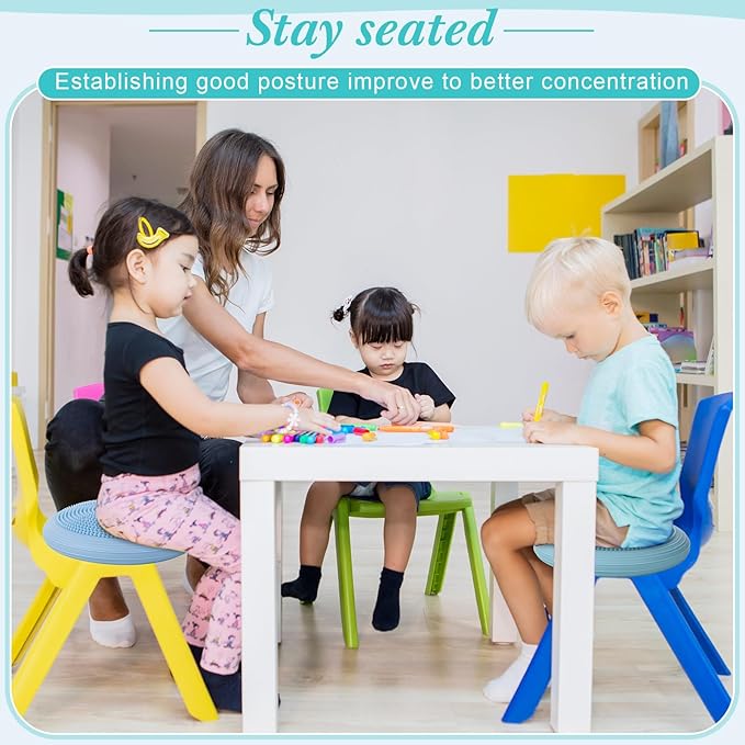 Libima 2 Pcs Wobble Cushion Wiggle Seat Flexible Sensory Seating Balance Disc Board for Men Women Physical Exercise Improving Posture Home Office