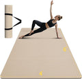 Large Yoga Mat (6'x 4') - Extra Long and Wide Workout Mat for Men and Women,Non-Slip POE 0.32''/0.4'' Thick Fitness Mat, Eco-Friendly, Thick Wide Exercise Mat for Home Workouts,Ideal for Yoga and Pilates.