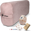 Tumaz Yoga Bolster Set - Rectangular Bolster Pillow for Restorative Yoga, Soft Meditation Pillow with Carry Handle and 8-Feet Strap, Machine Washable Cover