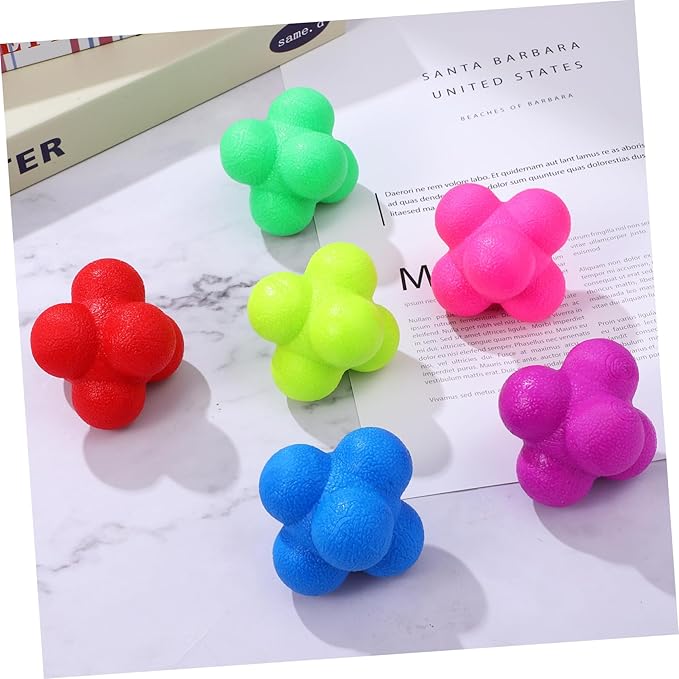 Mipcase Agility Balls 6 Pack Hexagonal Reaction Balls for Training Improve Reaction