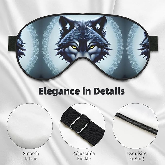 Fierce Wolf Head Head-Mounted Double-Sided Light-Blocking Sleeping Eye mask to Protect Eyes and Relieve Eye Fatigue