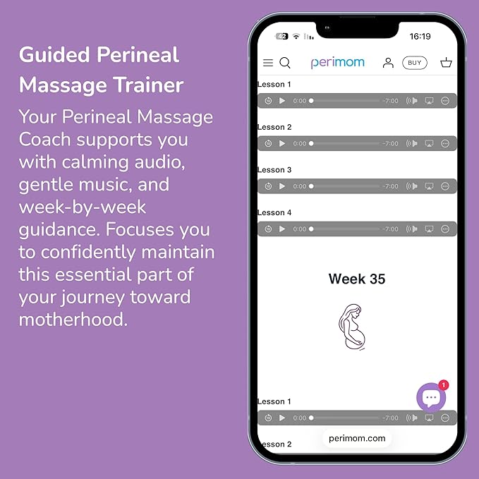 Perimom Perineal Massage kit for Birth Prep - The Premium Perineal Massage Tool for Ultimate Stretching