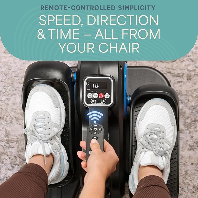 Lifepro AutoGlide Under Desk Elliptical Exercise Machine – Quiet Elliptical Machine for Home or Office – Portable Leg Exerciser While Sitting – Seated Pedal Exerciser for Seniors & Adults