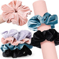4 Pack Yoga Mat Scrunchie Elastic Strap Band - Durable & Stretchable Fabric - Fits All Standard Yoga Mats