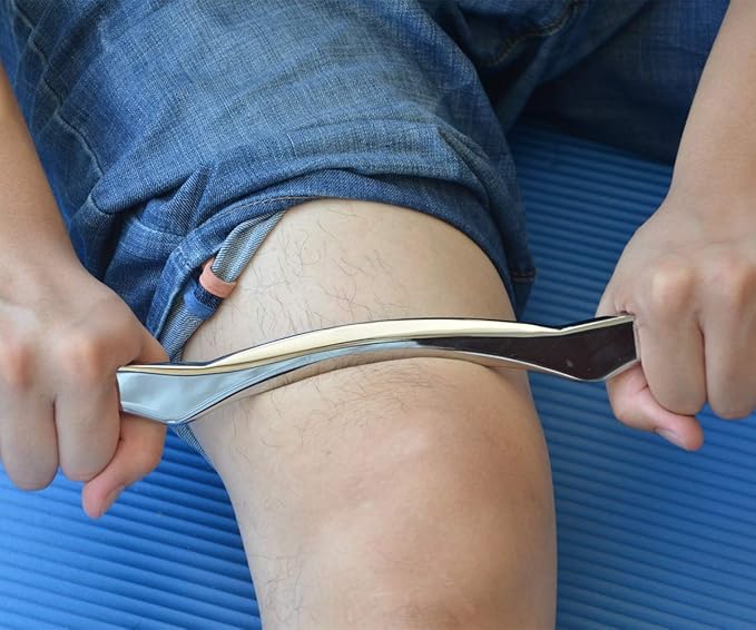 Gua sha Tool gua sha Stainless Steel iastm Tool Gussha Massage Tool Muscle Scraping Tool for Soft Tissue Therapy and Reduce Arms,Back, Legs, Neck Muscle Pain(O)…
