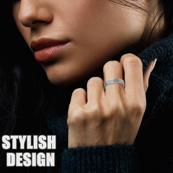 Pure Copper Ring for Women, Magnetic Rings with Magnets Jewelry (Copper Ring B)