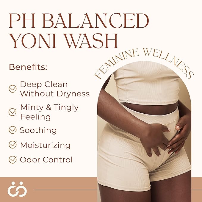 Ph Balance Feminine Wash - Vee Health & Yoni Wash Shower Gel- Use with Yoni Oil. Moisturizing Calendula, Mint for Odor, Itchy & Dry Skin - Paraben-Free Gentle Cleanse Daily Use 6 oz