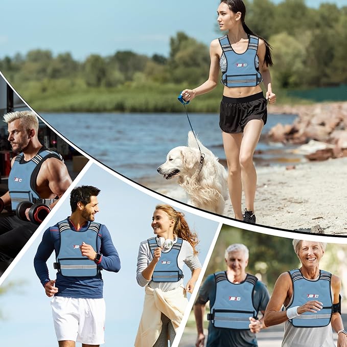 Adjustable Weighted Vest for Women - 04-10lb/11-20lb/20-32lb Vest with 6 Ironsand Weights for Strength Training,Body Weight Vest Exercise Set for Running, Walking and Home Workouts