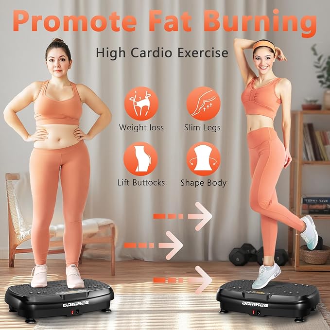 Vibration Plate Exercise Machine for Lymphatic Drainage and Weight Loss - Full Body Workout Equipment for Home Gym