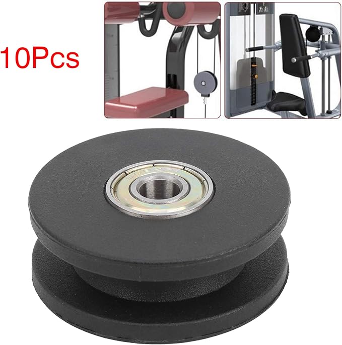 10pcs 50mm Nylon Bearing Pulley, Gym Pulley for Home Gym Attachments, Strength Training Accessory with Rotation, Nylon Material for Exercise Equipment