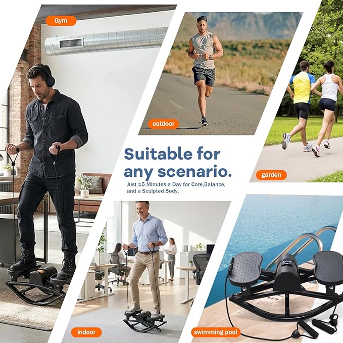 Rock Stepper,Portable Rocking Stepper Machine, Home Fitness Equipment,Built-in Counter,Protects Knees and Joints, Weight Capacity: 330 lbsLightweight and Compact, Apartments
