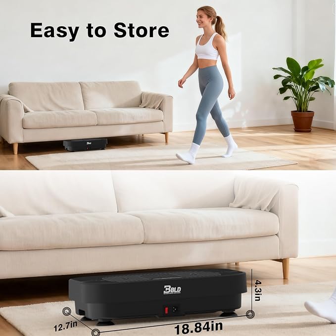 Vibration Plate Exercise Machine, 330LB Full Body Vibrating Plate for Lymphatic Drainage & Weight Management, 200 Speed Vibration Board Workout Platform for Home Fitness