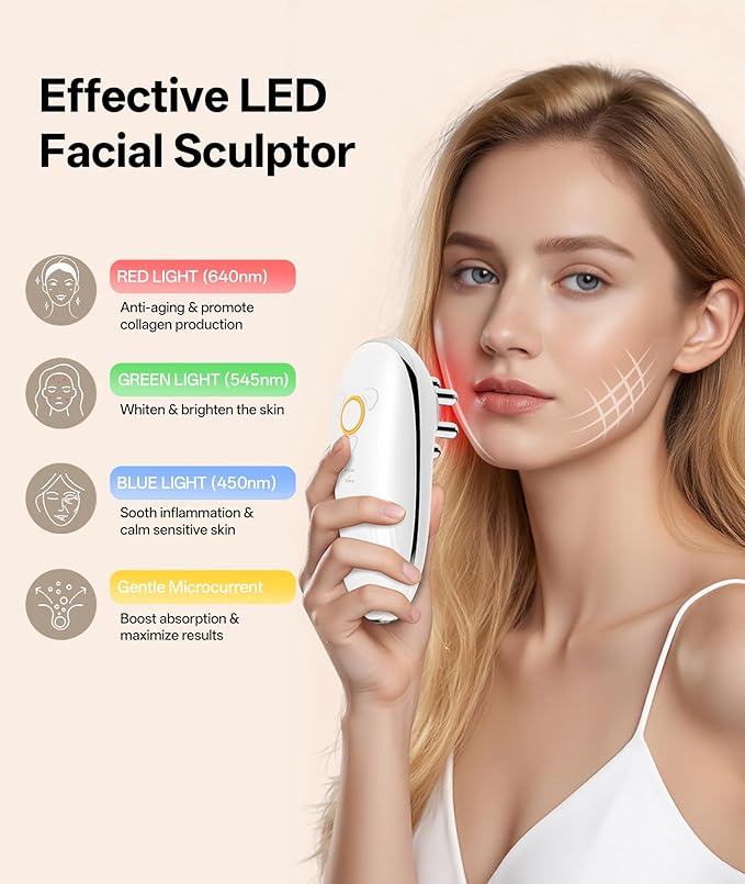 Body Sculpting Machine with Red Light Therapy for Face & Body, Cupping Therapy, Electric Cellulite Massage Tool with 2 Cups, Gift for Women, White