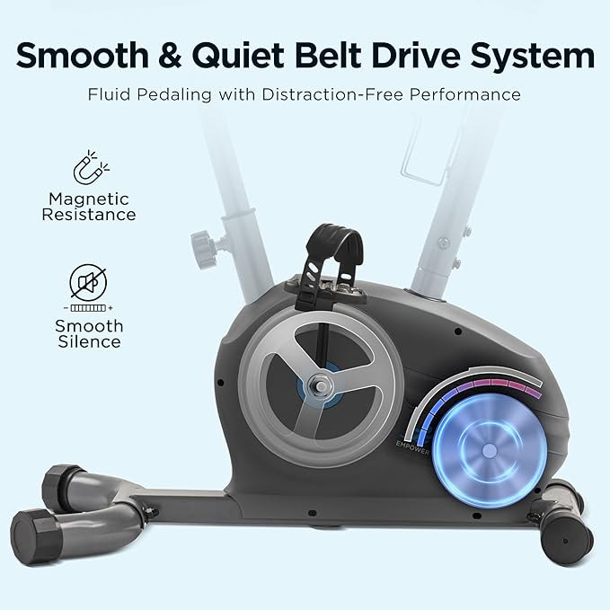 JLL Magnetic Exercise Bike - Indoor Stationary Cycling Bike with Free Fitness App, Adjustable Comfortable Seat, Low Noise Indoor Cycling Bike for Home Gym