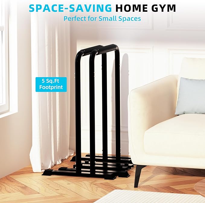Outdoor Basic 2-in-1 Adjustable Dip Bar Station - Heavy Duty Parallel Bars with Connecting Parts, Extra Tall & Thickened Steel Design for Home Gym, Calisthenics & Strength Training (Dip Bar Pro Max)