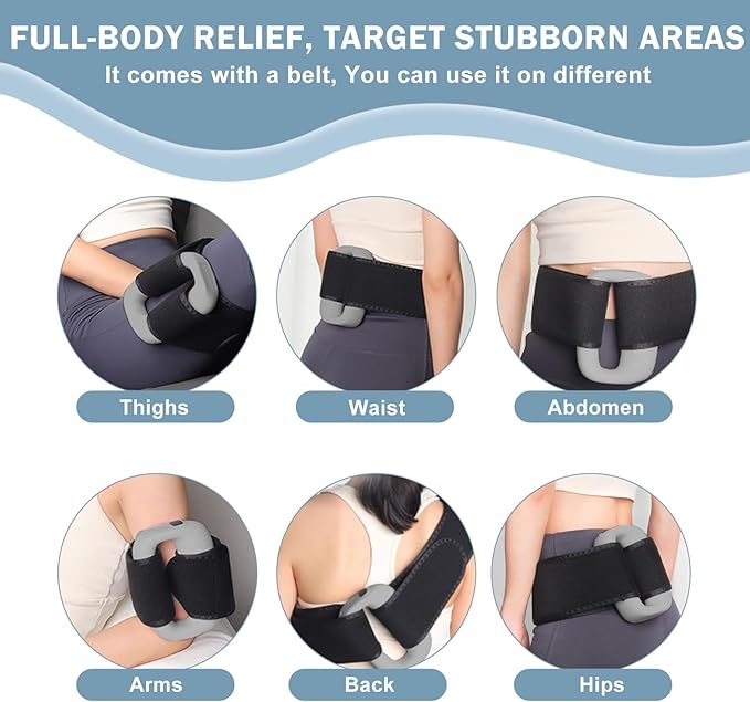 Multifunctional Full-Body Fascia Ring Massager, 3 Modes & 6 Intensities, Deep Tissue Vibration, Hands-Free Electric Massage Ring for Muscle Recovery & Relaxation, Gift for Athletes & Office Workers