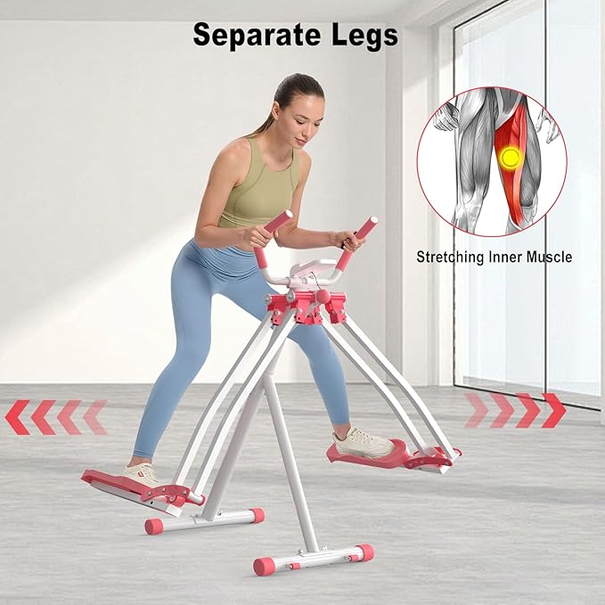 HOTWAVE Air Walker Exercise Machine, Home Space Walker Aerobic Stepper, Foldable Elliptical for Small Spaces - Cross Trainer Glider Exercise Machine for Men and Women Fitness Equipment