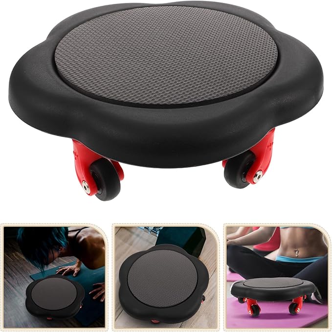 Ab Roller Wheel Five-wheel Core Exercise Sliders Black Abdominal Fitness Trainer Portable Home Workout Equipment for Abs Strengthening and Core Training