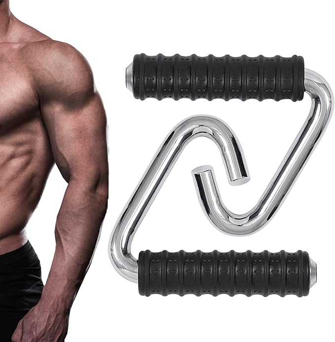 Pull Up Bar Attachment,C Shape Muscle Training Equipment,Pull Up Bar Handles - for Strength Training Barbell Workout Gym Row Squat Men Women