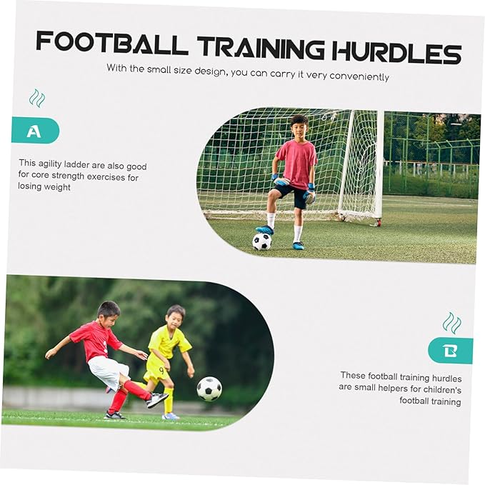 5Pcs Agility Hurdles Football Training Equipment for Speed and Footwork Development Detachable Design for Outdoor Soccer Practice