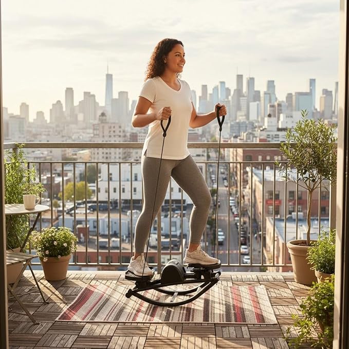 Rock Stepper Side to Side, Rocking Stepperfor Exercise at Home, with Digital Display, Portable Compact Lateral Motion Steppers for Legs, Glutes, Absz for Apartment Office