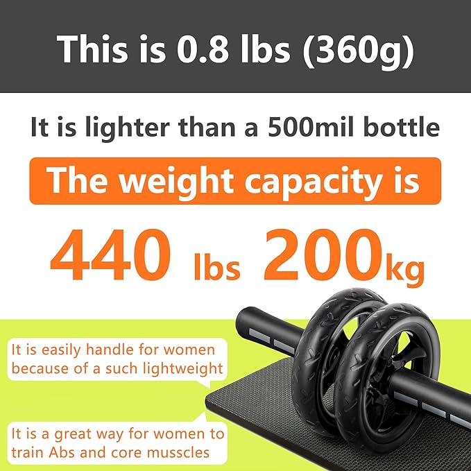 Ab Roller Wheel workout for Abdominal Core Strength training home gym fitness Equipment, Exercise Wheel for Men Women
