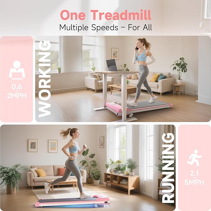 Incline Walking Pad with Handle Bars, 3.5HP Foldable Portable Treadmills for Home Office, Low Noise <40dB Under Desk Treadmill with 330LB Capacity, Wide Running Belt with Remote Control & LED Display