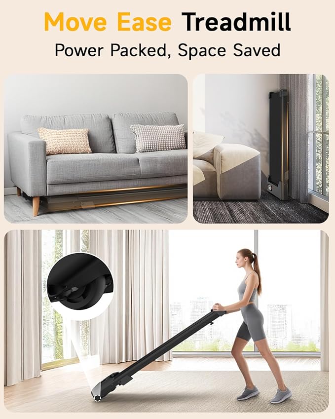 Walking Pad Treadmill with Handle Bar,Walking Pad with Incline 8%,2.5HP Quiet Under Desk 320 lbs 2 in 1Treadmills for Home Office,Compact Foldable Walking Pad,Remote Control&LED Display
