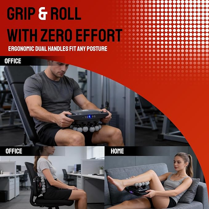 20 Head Massage Gun Deep Tissue, Body Massage for Back, Shoulders, Neck, Legs, Foot, Massage Gun deep Tissue, Percussion Massager with 3 Modes & 30 Intensities Body Muscle Pain Relief(Grey)