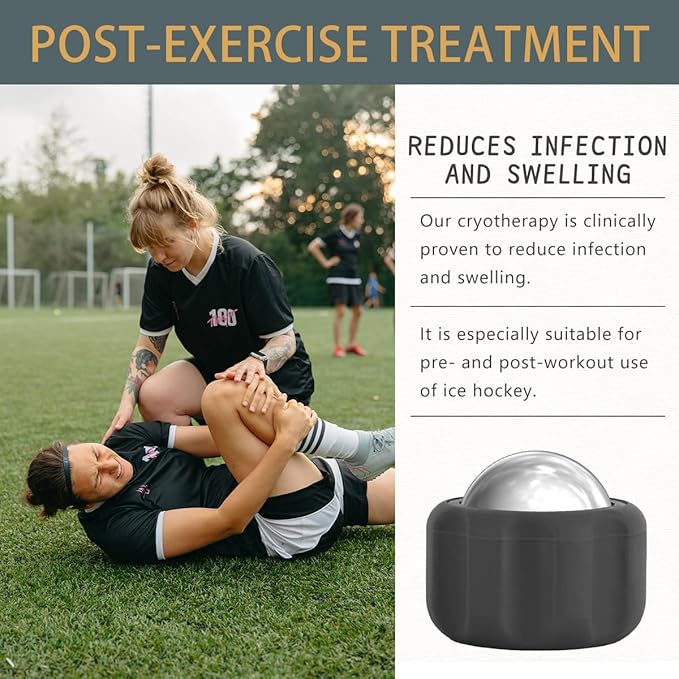 Cryosphere Cold Massage Roller Ball-Massage ice Ball, Cold and Hot Massage Ball, Lymphatic Drainage Massager, Massage Roller Ball, Plantar Fasciitis Release Ball