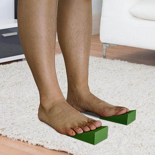 1 Pair Squat Wedge Blocks - Yoga Foam Wedges for Home Gym, Non-Slip Heel Elevated Squat Wedge, Calf Stretcher Slant Board, Yoga Blocks, Incline Board for Squats, Calf Stretching, Pilates
