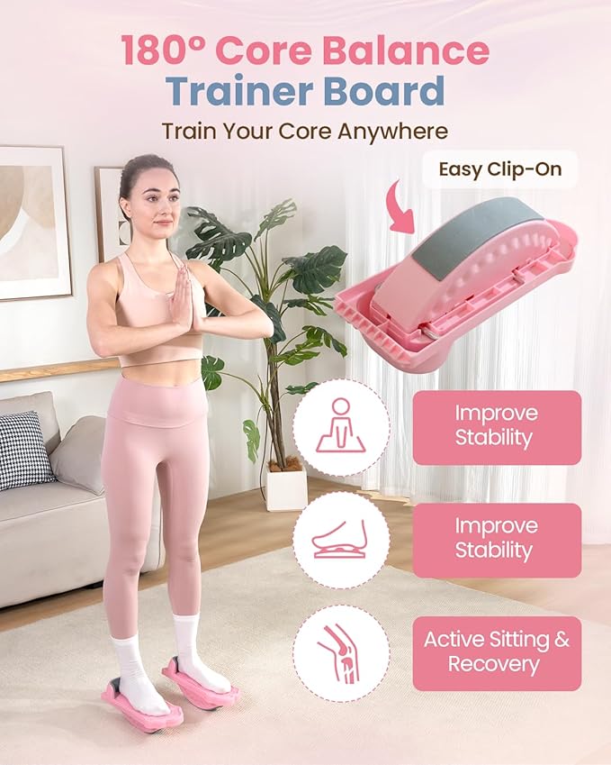 Slant Board, 3 in 1 Calf Stretch Board with Foot Massager & Resistance Bands, 12-Level Adjustable Incline Calf Stretcher for Relieving Calf Ankle Achilles Pain, Balance Exercise Trainer
