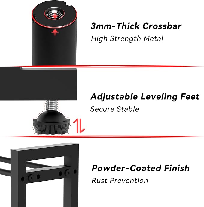 Dumbbell Rack 2-Tier 18 IN Length Adjustable Weight Rack for Home Gym Dumbbells Kettlebell, Small Dumbbell Rack 250 LB Capacity, Dumbbell Rack Stand Only